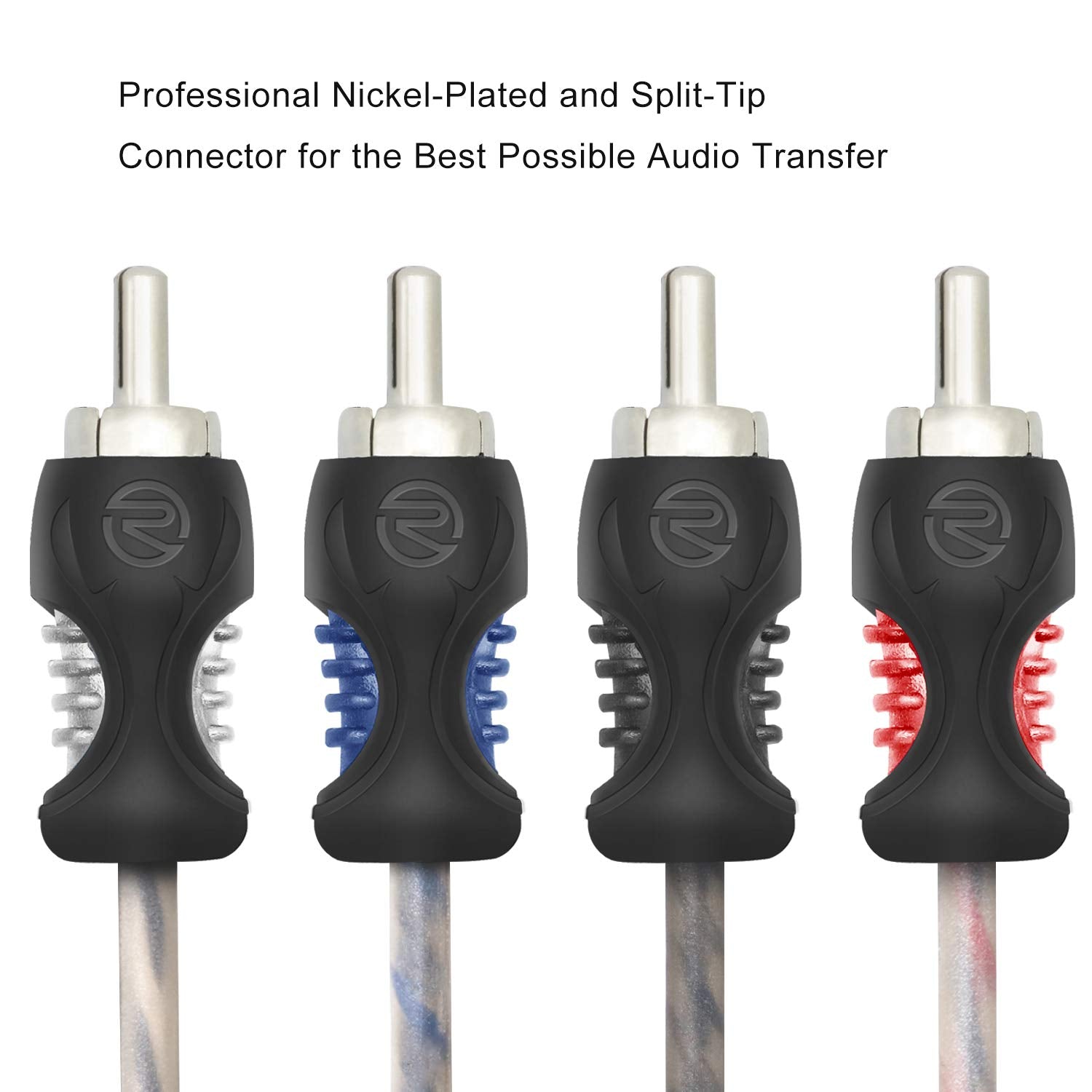 RECOIL RCI412 12ft 4-Channel RCA Audio Cable Twisted Pair Noise Reduction