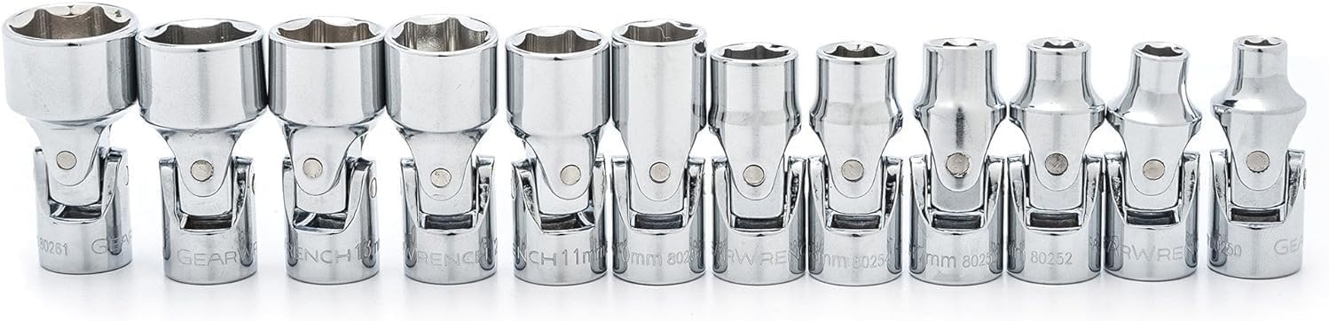 GEARWRENCH 12 Pc. 1/4" Drive 6 Pt. Flex Socket Set, Metric - 80311