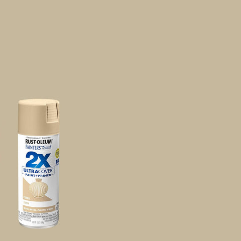 Rust-Oleum Painter's Touch 2X Ultra Cover Spray Paint, Satin Fossil