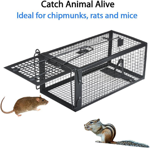 Gingbau Live Chipmunk Rat Trap Humane Vole Mouse Cage Trap