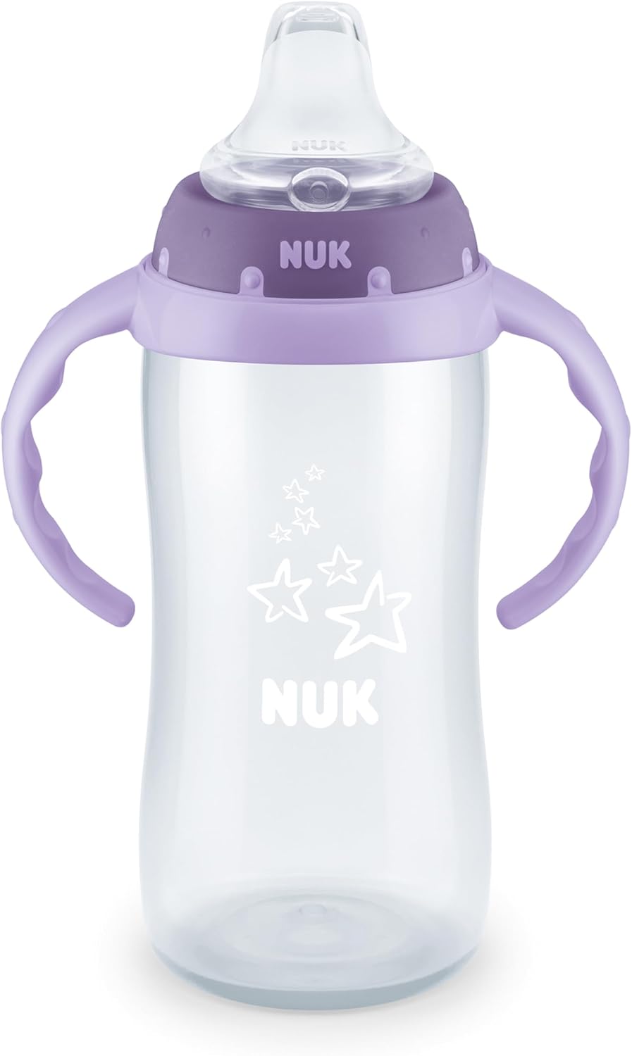 NUK Large Tritan Learner Cup, 10 Oz, Pack of 1, Purple Stars
