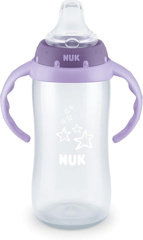 NUK Large Tritan Learner Cup, 10 Oz, Pack of 1, Purple Stars