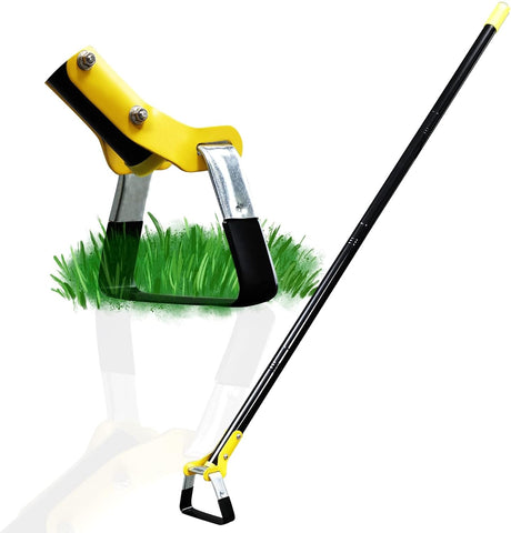 DonSail Hoe Garden Tool - Scuffle Garden Hoes for Weeding Gardening Long Handle Heavy Duty - Adjustable Weeding Loop Stirrup Hoe 30-43 Inch Black