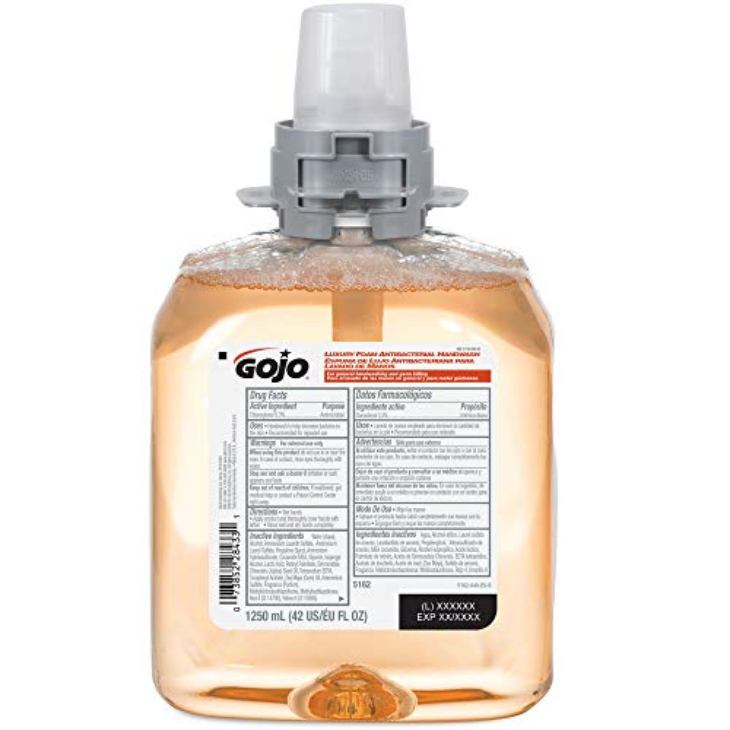 GOJO FMX-12 Antibacterial Foam Soap Refill, Fruit, 4ct x 1250 mL - 5162-04