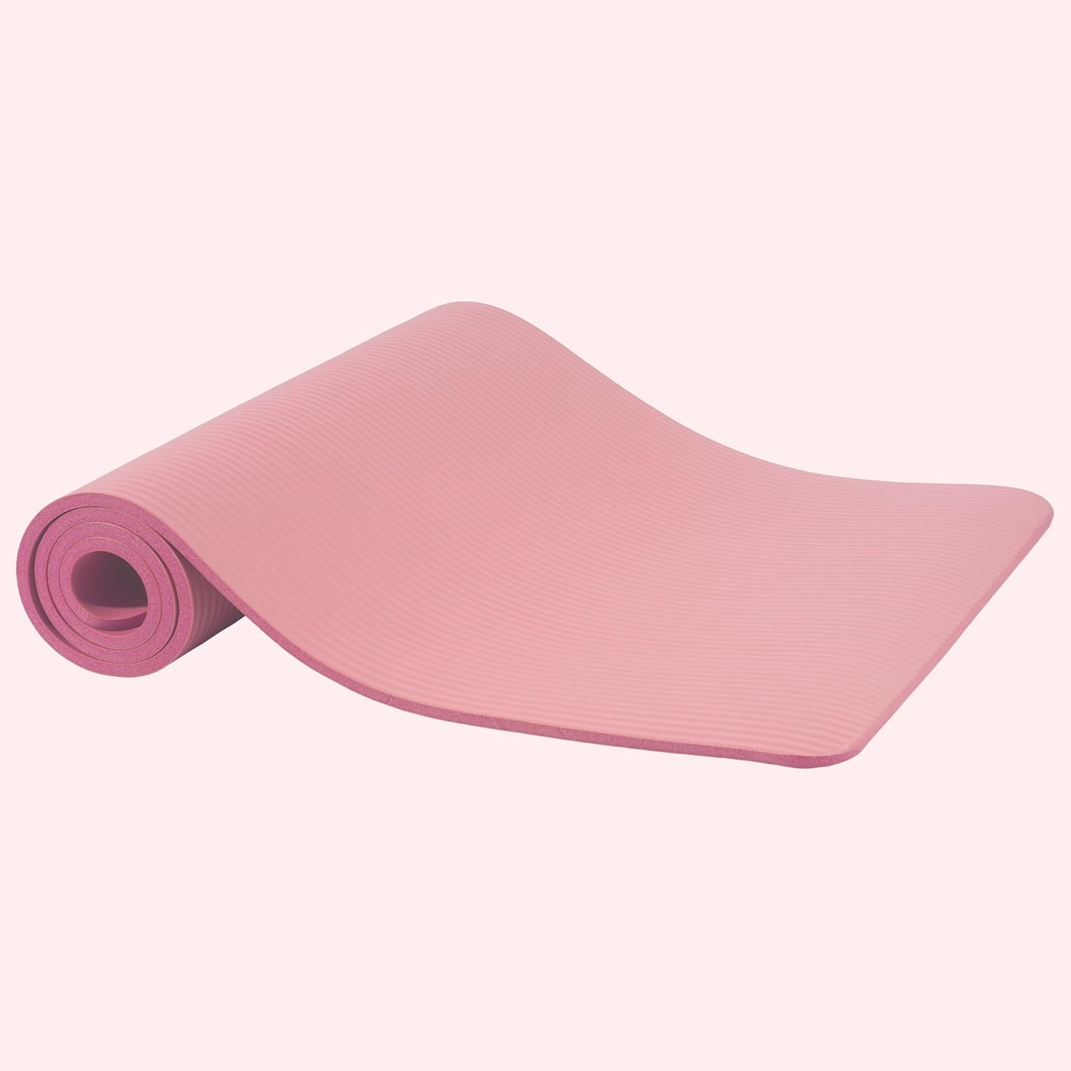Fitvids Yoga Mat, 1/2-Inch Extra Thick High Density Exercise Mat, Anti-Tear Exercise Yoga Mat with Carrying Strap, Suitable for Various Yoga Exercises