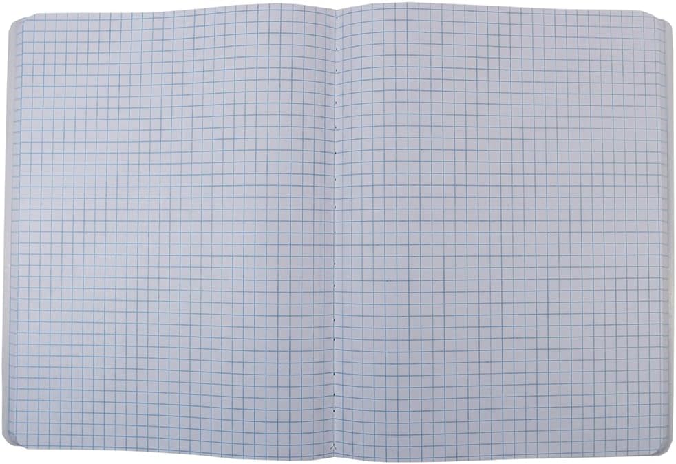Top Flight Sewn Marble Composition Book, Black/White, Quad Rule, 4 Squares per Inch, 9.75 x 7.5 Inches, 100 Sheets (41320)