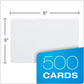 Oxford Index Cards, 500 Pack, 3x5 Index Cards, Blank on Both Sides, White, 5 Packs of 100 Shrink Wrapped Cards (40175)