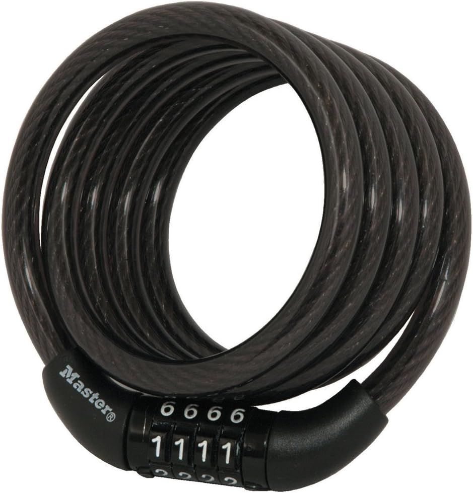 Master Lock Combination Cable Bike Lock 4-Foot Long Bicycle Lock, 8143D