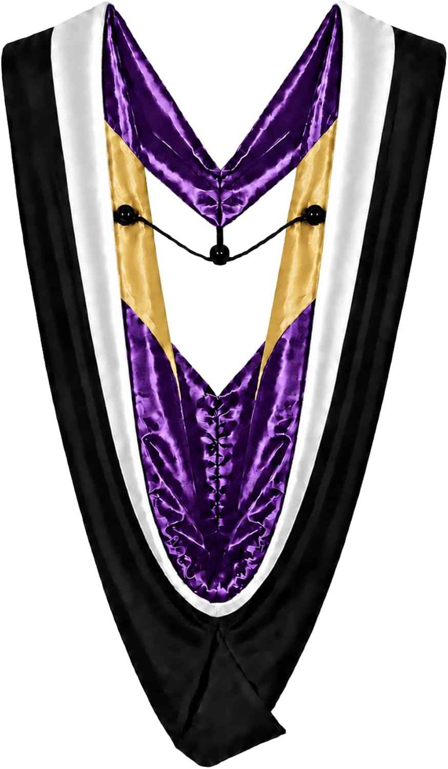 Cappe Diem Master Graduation Deluxe Hood (Nursing, Social Work, Theology, MBA, M.Ed, M.Sc.) Apricot Salmon Peacock