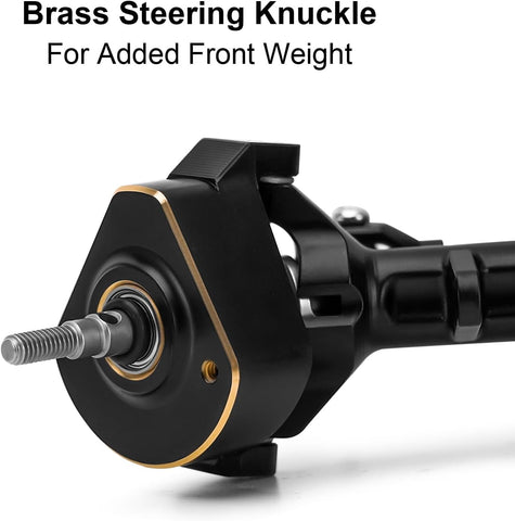 INJORA +7mm Planet Axles with Double Joint Shafts for 1/18 TRX4M (Black)