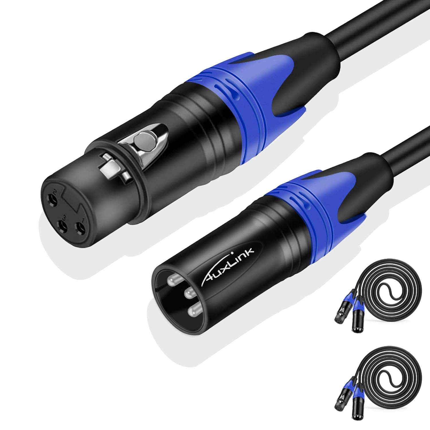 XLR Cable, XLR Microphone Cable Male to Female 25ft 2 Pack