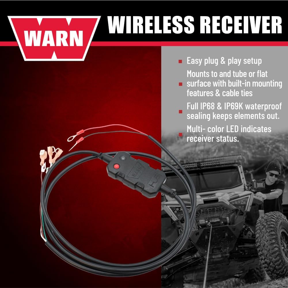 WARN HUB Wireless Receiver for Powersports Winches - Bluetooth Compatible