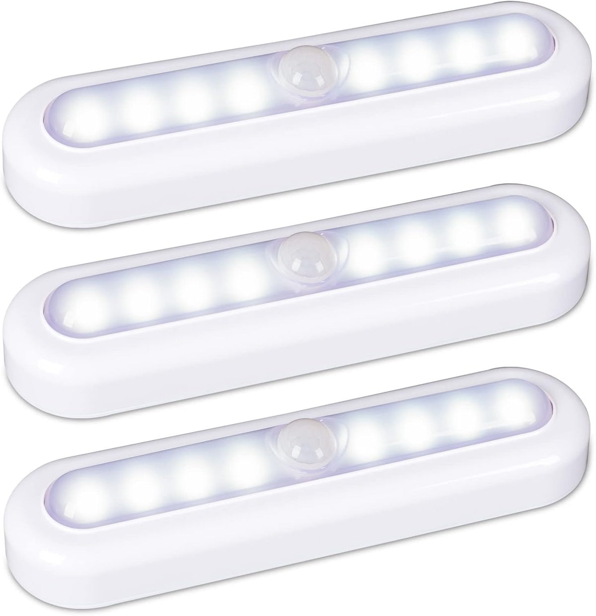 STAR-SPANGLED 7” Motion Sensor Lights Indoor AAA Battery, 3 Pack Cool White
