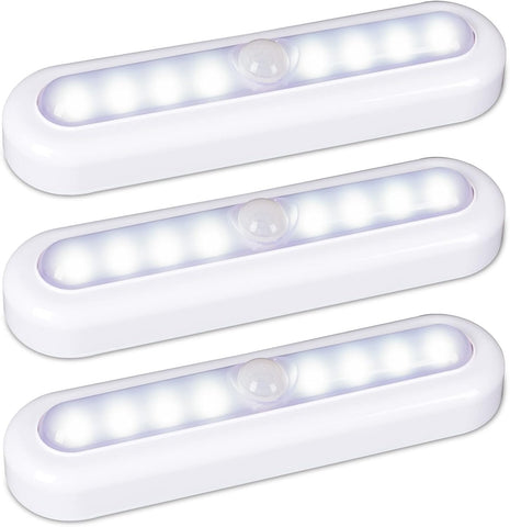 STAR-SPANGLED 7” Motion Sensor Lights Indoor AAA Battery, 3 Pack Cool White