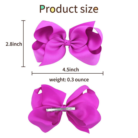 Oaoleer 40Pcs 4.5" Hair Bows Clips for Girls Tolddler Hair Accessories