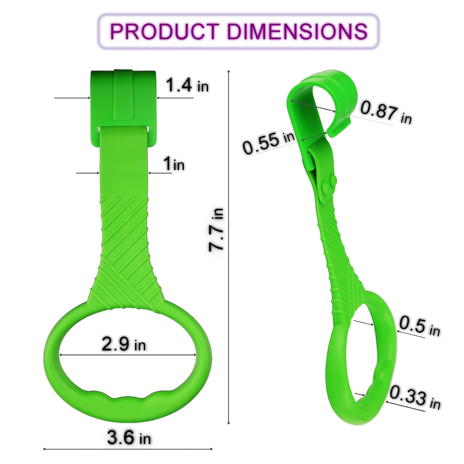 5PCS Playpen Baby Pull Up Rings - Premium Baby Handles for Play Pen Standing Up - Plastic Walking Exercises Assistant Rings for Infants Babies Toddler - Ergonomic Handles - 5 Colors