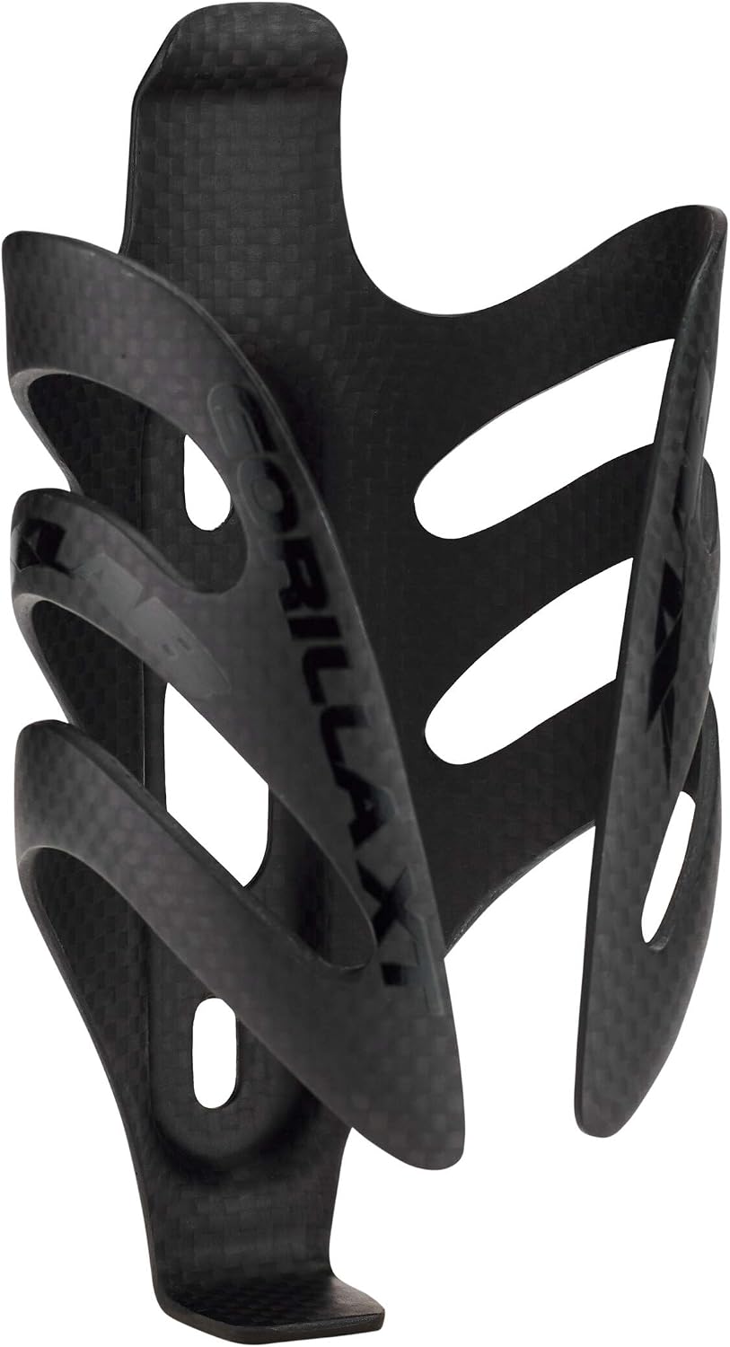 XLAB Gorilla XT Carbon Water Bottle Cage for Triathlon and Road Bikes 14 pounds of Grip Force – Matte Black