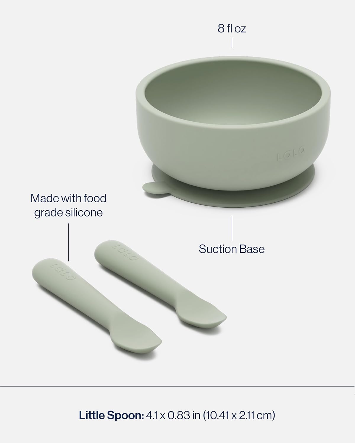 Lalo Starting Solids Kit, 4-Piece Non-Toxic Silicone Baby Feeding Set