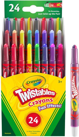 Crayola Twistables Crayons for Kids (24ct) Cute School Supplies for Toddlers, Preschool, Kindergarten, Elementary, Gifts for Boys & Girls, Ages 3, 4, 5