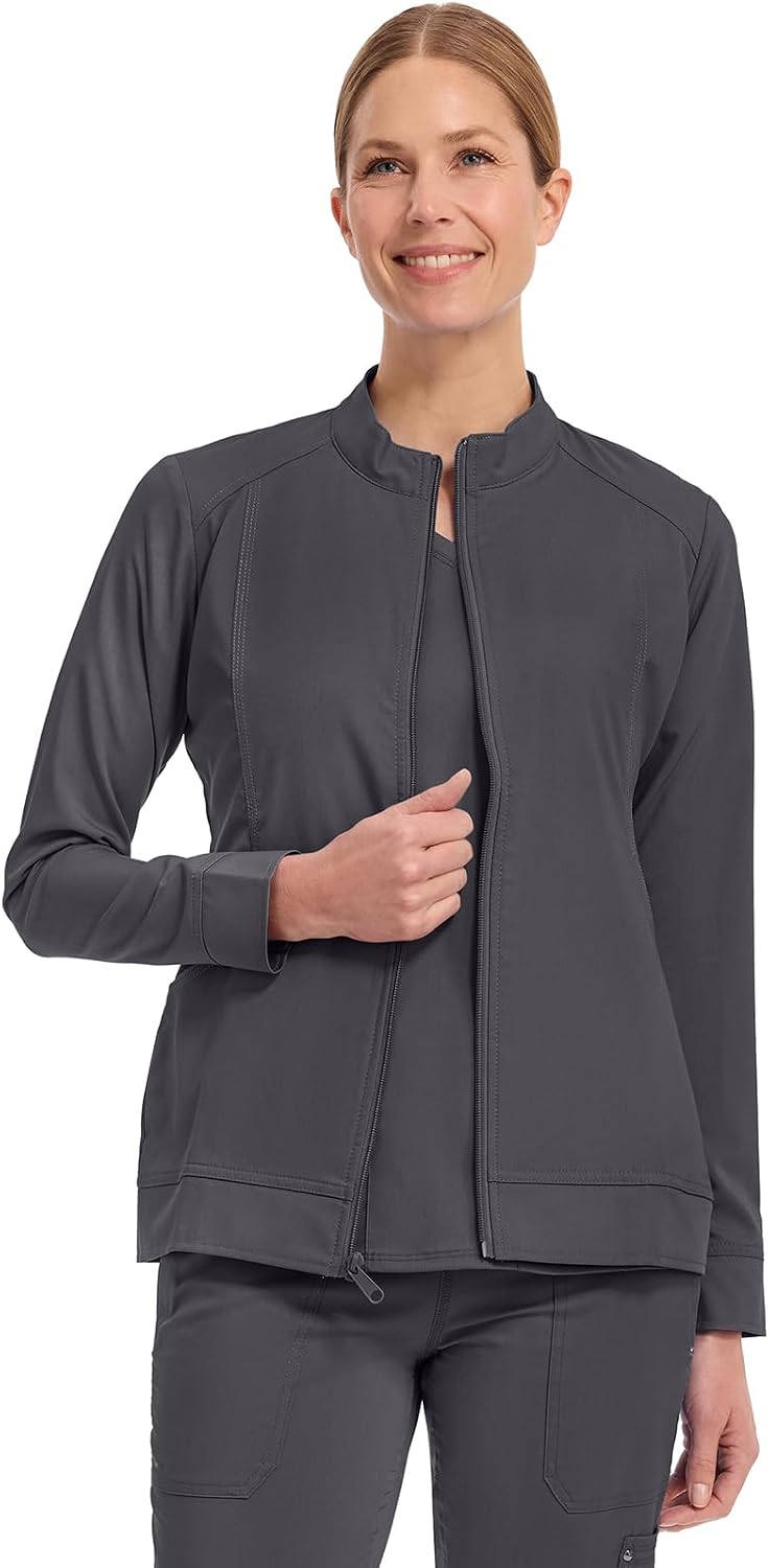 Healing Hands Purple Label Scrubs Jacket for Women Zip Up