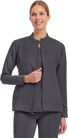 Healing Hands Purple Label Scrubs Jacket for Women Zip Up