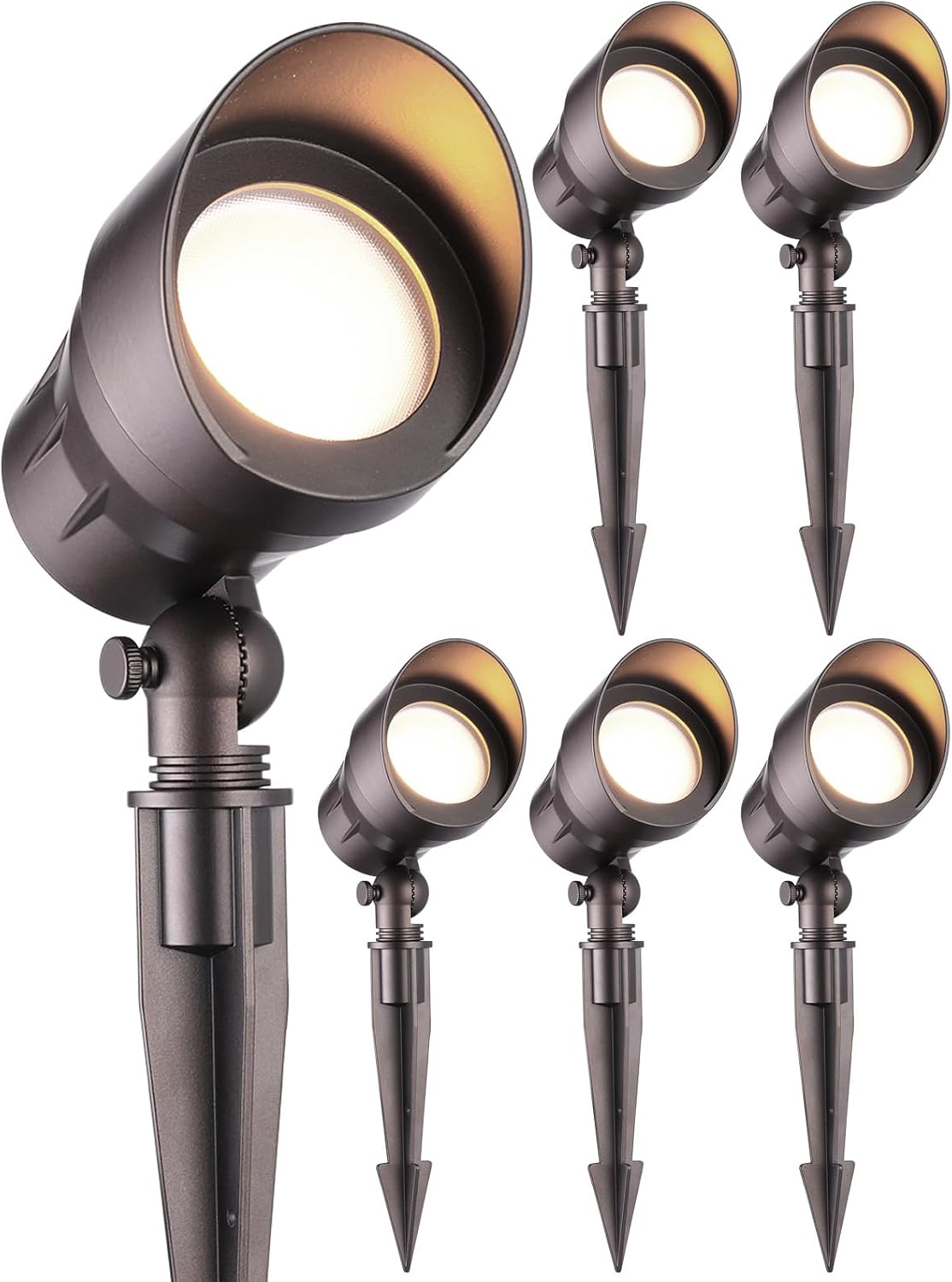 LEONLITE 6-Pack 5W 12-24V Low Voltage LED Spotlight 3000K Oil Rubbed Bronze
