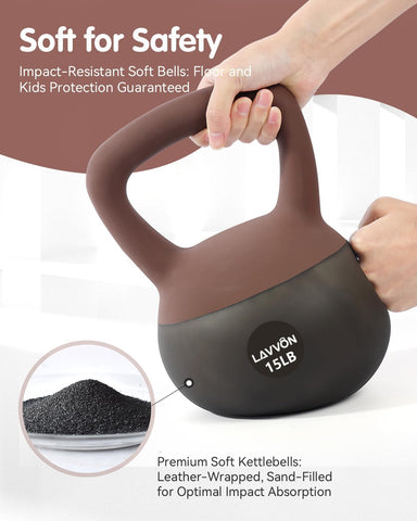 Soft Kettlebell - Cushioned Impact-Resistant Base and Anti-Slip