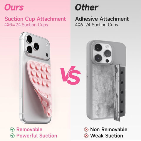 Upgraded Double Sided Silicone Suction Cup Phone Case Mount, Baby Yellow