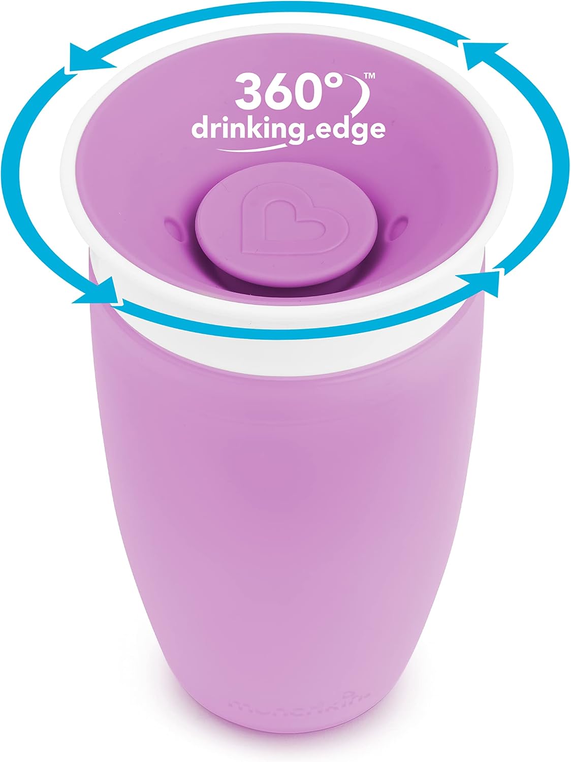 Munchkin Miracle 360 Spill-Proof Sippy Cups, 10 Oz, Pink/Purple, 2 Pack