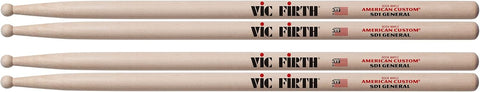 Vic Firth SD1 General Wood Tip Drum Stick 2 Pack Bundle
