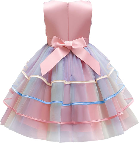 NNJXD Flower Girl Dress Kids Ruffles Lace Party Wedding Dresses