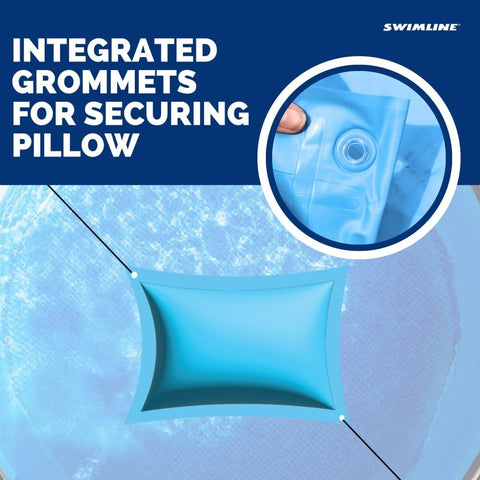 SWIMLINE HYDROTOOLS Air Pillow For Above Ground Pools Cover Winterizing | 4.5 x 15 ft Cushion Swimming Pool Closing Winter Kit | Cold Resistant Ice Equalizer Thick Blue Accessories | 1515 ACC515