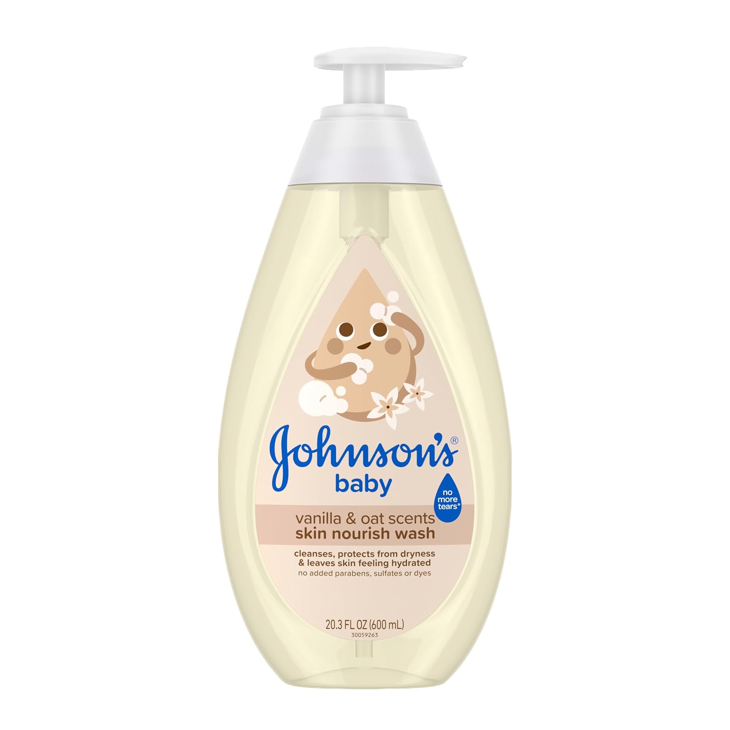 Johnson's Skin Nourishing Baby Wash, Vanilla & Oat, 20.3 fl. oz