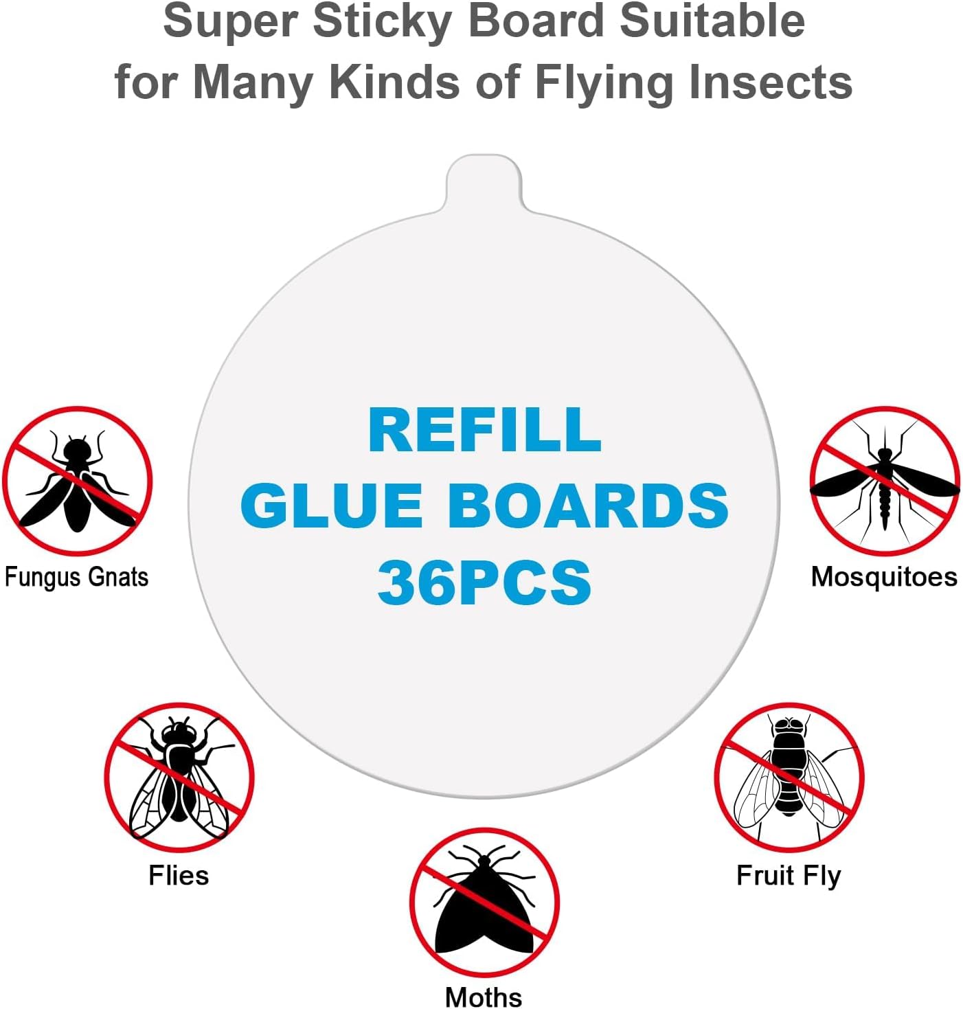 4.3-inch Katchy Replacement Rubber Plate, Indoor Rubber Plate Filled with Sticky Card Suitable for Indoor Insect, Fly, and Mosquito Trap, Insect Trap, and Mosquito Lamp