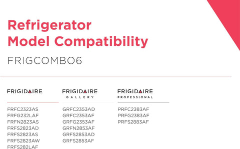 Frigidaire PurePour® PWF-1 (FPPWFU01) & PureAir® AF-2 (FRGPAAF2) Water & Air Filter Combo Kit