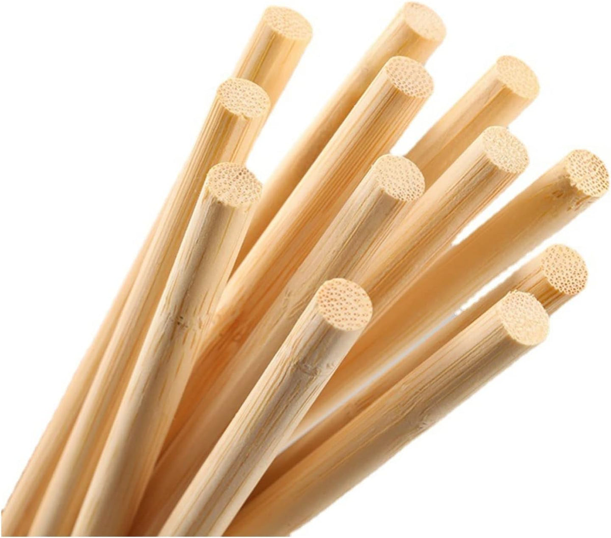 HOPELF 10PCS Dowel Rods Wood Sticks Wooden Dowel Rods - 1/2 x 6 Inch Bamboo Sticks - for Crafts，Hardwood Dowel Rod Assortment，Wooden Rod Sticks Doweling Rods，DIYers.