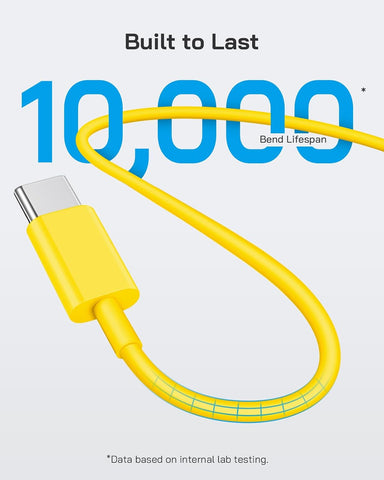 20W Fast Charger for iPhone 17/16/15 with 10FT Cable [3-Pack] - Yellow