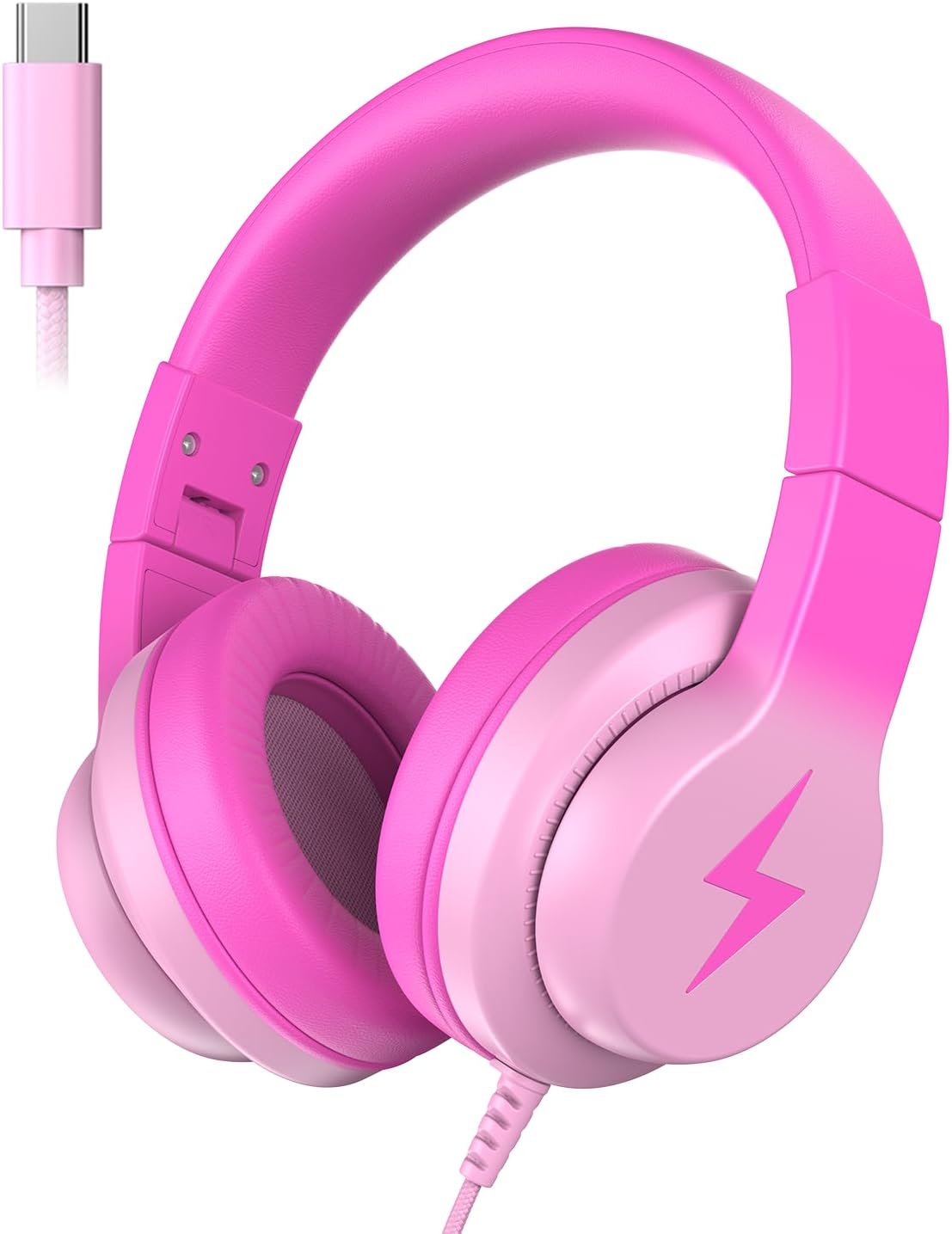 Candy Bila USB C Kids Headphones for School,Wired Over-Ear for Boys Girls