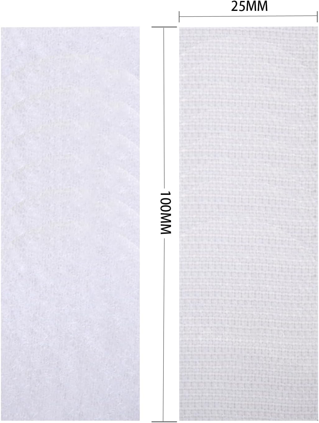 Melsan 1x4 inch Self Adhesive Hook and Loop Strips - 15 Sets - White Sticky Back Tape Fastener, Heavy Duty Mounting Strips for Home or Office Use - Instead of Holes and Screws