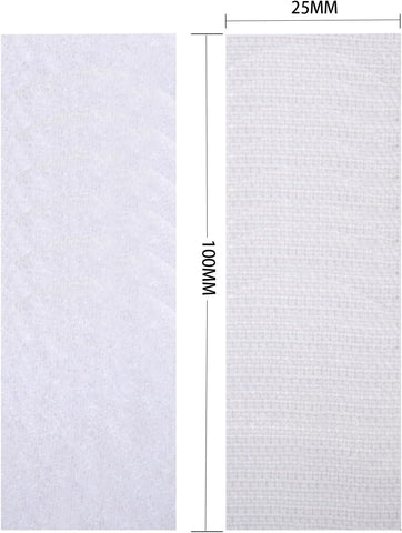 Melsan 1x4 inch Self Adhesive Hook and Loop Strips - 15 Sets - White Sticky Back Tape Fastener, Heavy Duty Mounting Strips for Home or Office Use - Instead of Holes and Screws