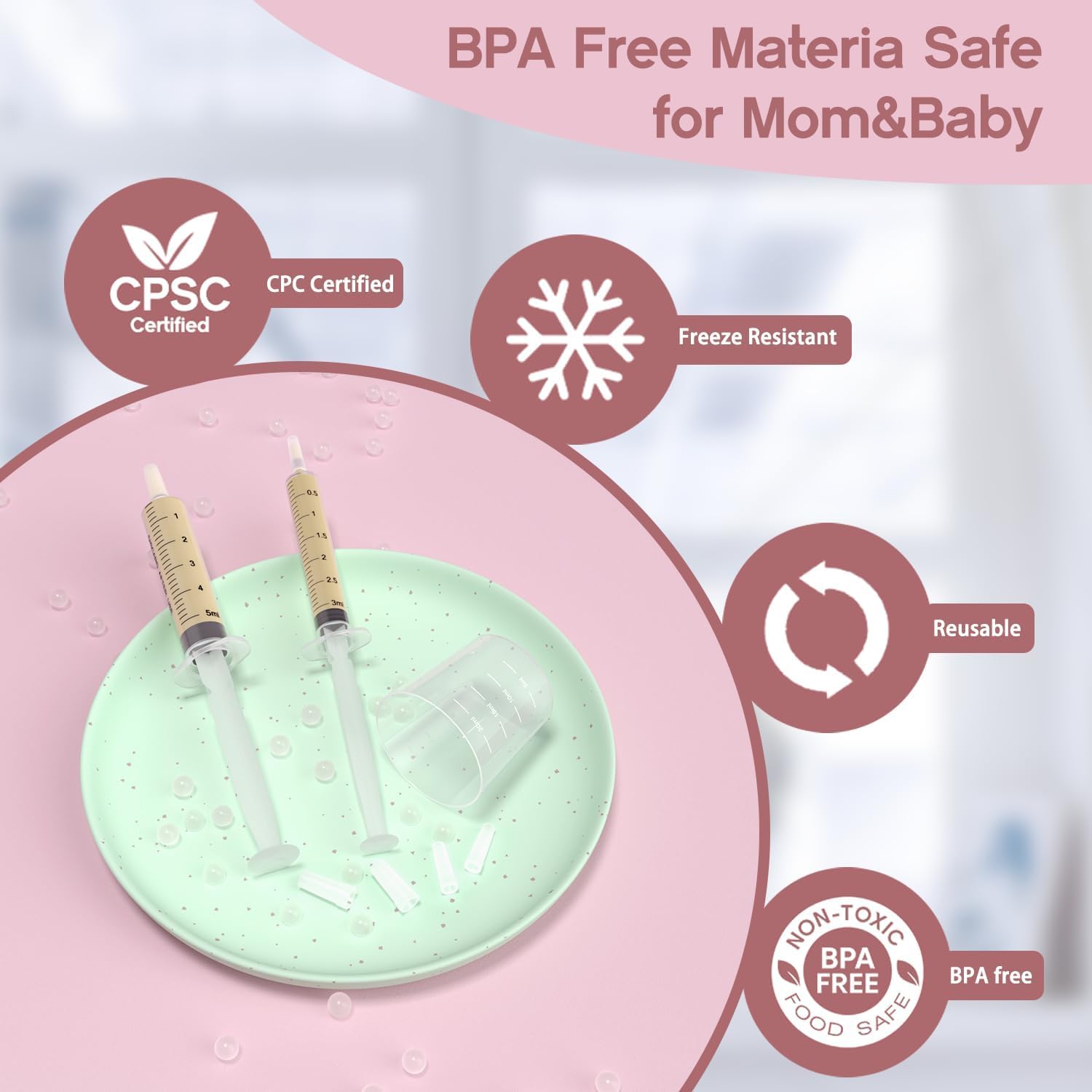 20 Sets 5ml Colostrum Collector with Caps, Colostrum Collection Kit Includes 20pcs Sterile Syringes, 2 Measuring Cup, 2 Storage Bags, 20 Labels (No Needle Breast Milk Syringe )