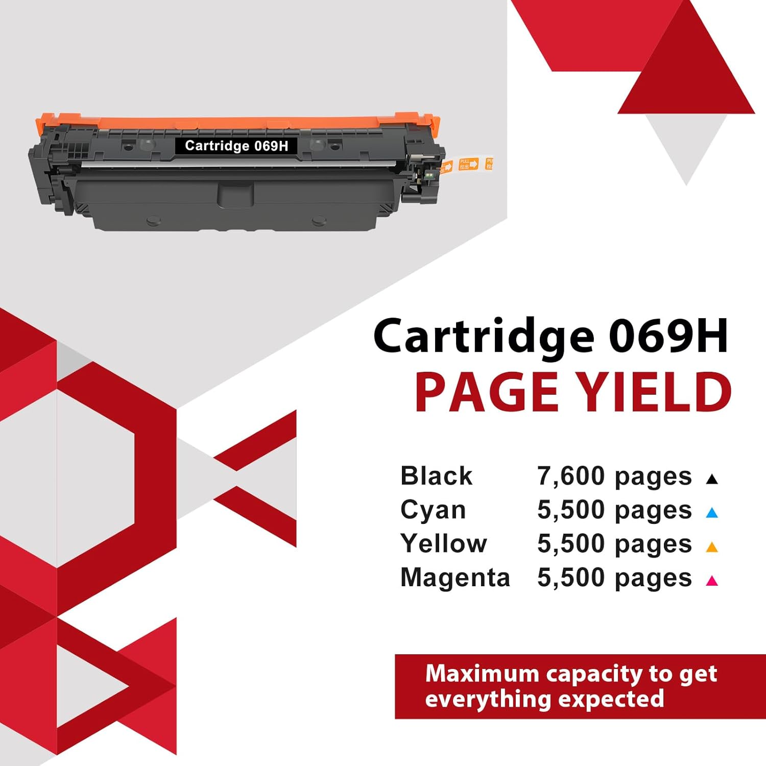 069 069H Toner Cartridge Set for Canon MF753Cdw 069 MF751Cdw High Capacity