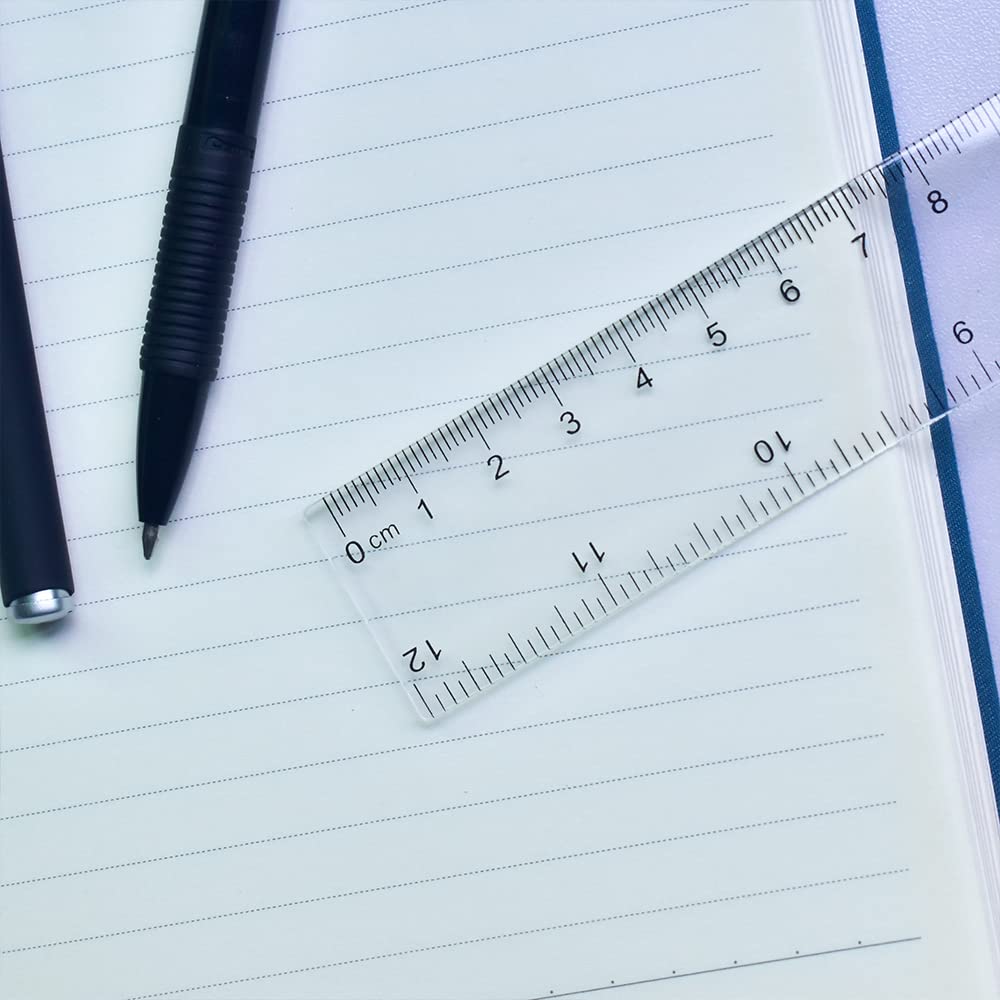 Color Clear Ruler Plastic Rulers - Ruler 12 inch, Kids Ruler for School