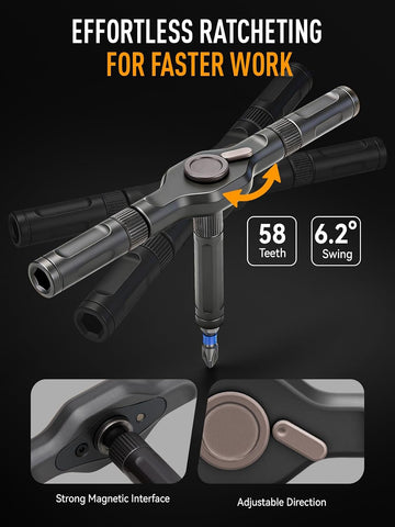 KELIN 68 IN 1 Magnetic Ratchet Screwdriver Set with Detachable T Handle