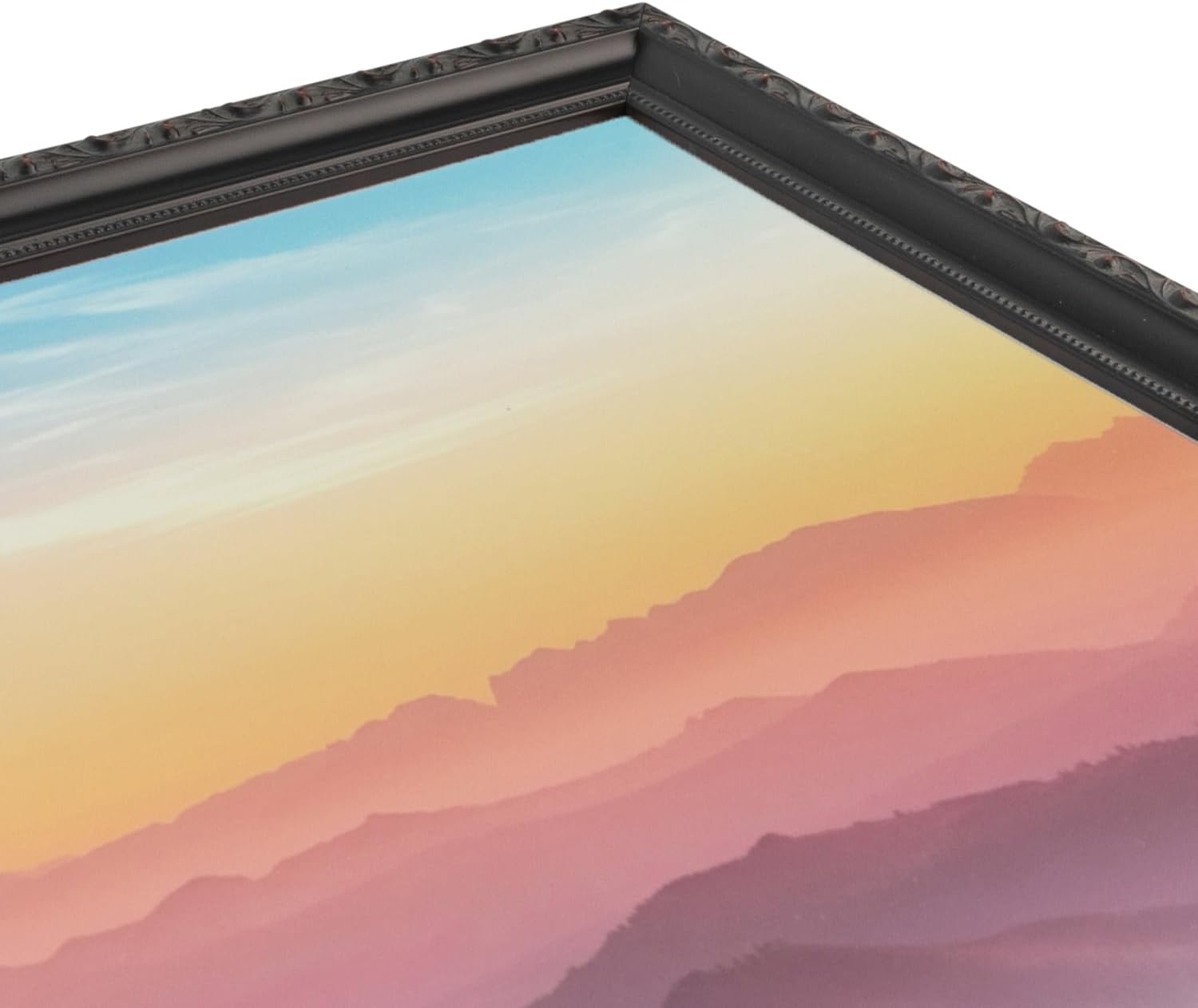 ArtToFrames 12x16 inch Black with Beads Wood Picture Frame, WOMD10188-12x16