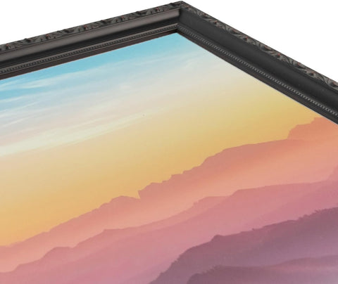 ArtToFrames 12x16 inch Black with Beads Wood Picture Frame, WOMD10188-12x16