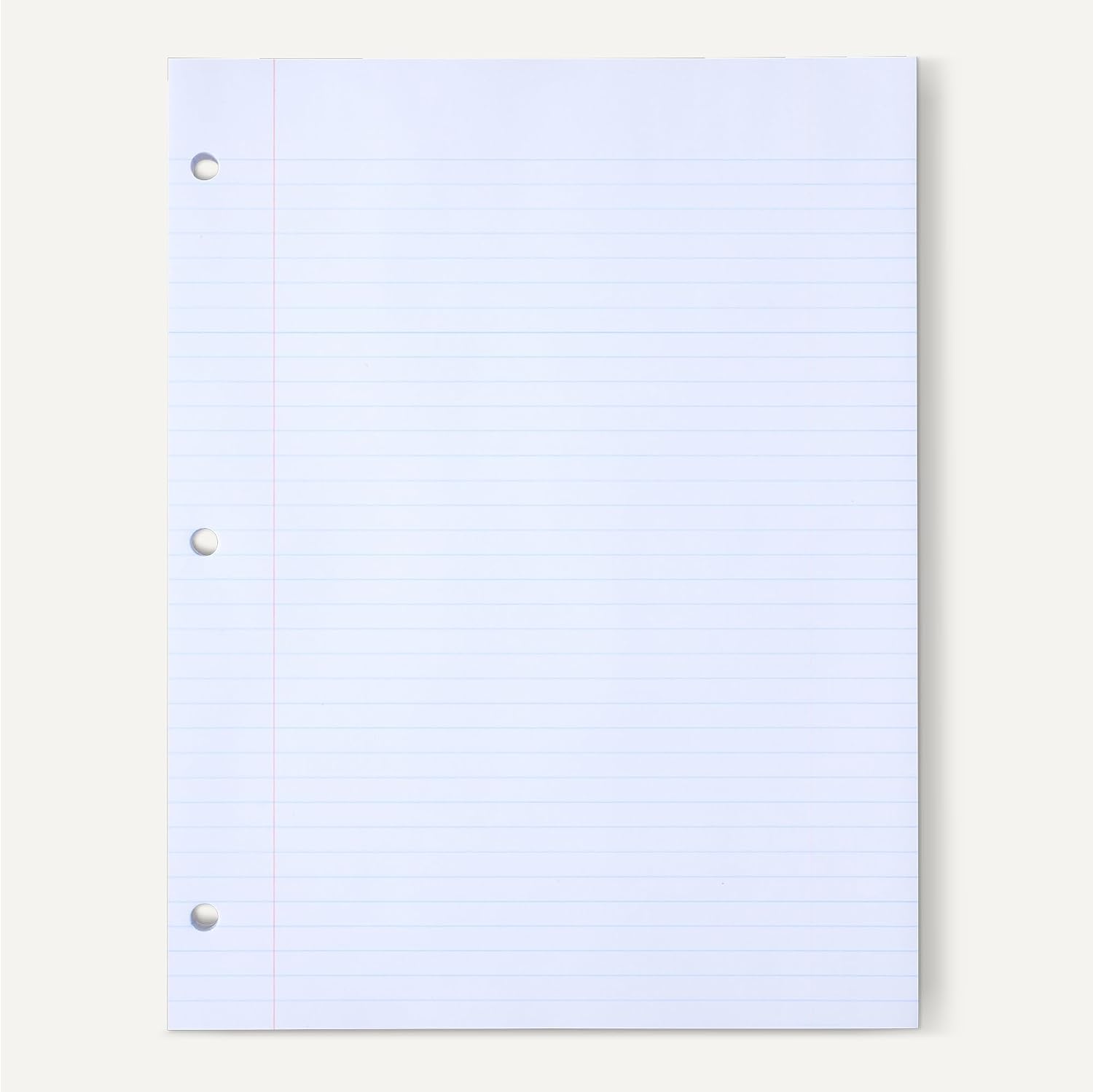Amazon Basics College Ruled Loose Leaf Paper, 11" x 8.5", 150 Sheets, White, No Binding, 1-Pack