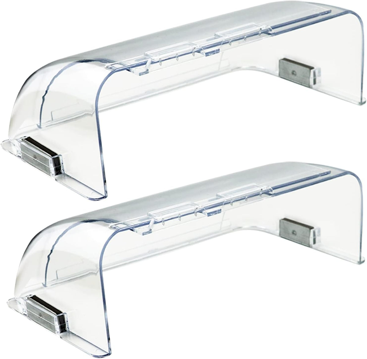 Heating & Air Vent Deflector for Vents, Sidewall, Ceiling, Floor Registers - Adjust Between 9"-14", Magnetic Vent Covers for Air Conditioning, Heat, AC, Floor, Under Furniture (2 Pack Clear)