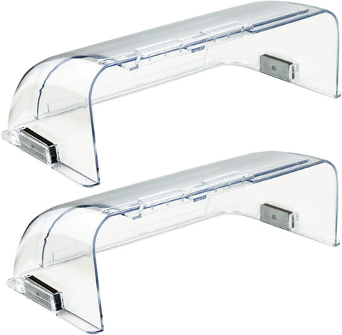 Heating & Air Vent Deflector for Vents, Sidewall, Ceiling, Floor Registers - Adjust Between 9"-14", Magnetic Vent Covers for Air Conditioning, Heat, AC, Floor, Under Furniture (2 Pack Clear)