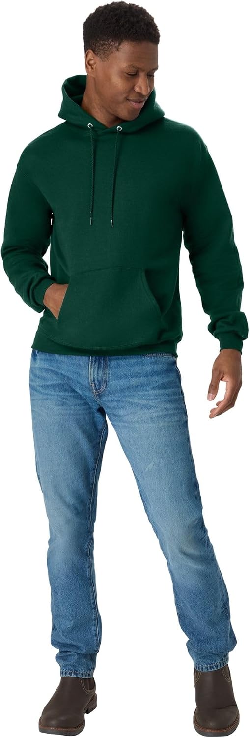 Hanes Men's Hoodie - EcoSmart Fleece Hooded Sweatshirt for Men & Women - Midweight Fleece - Big & Tall Available